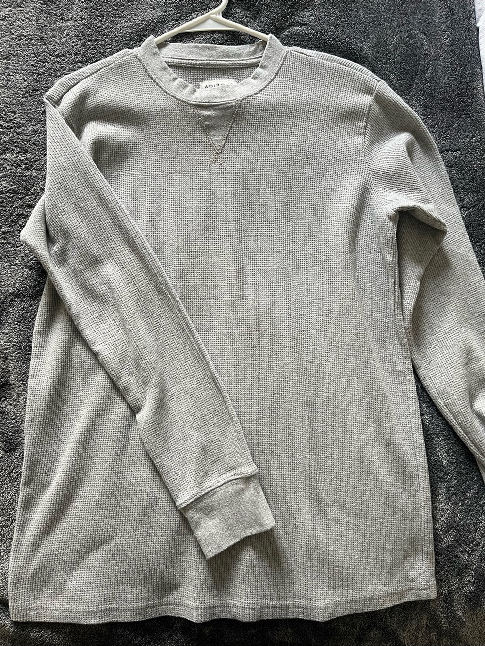 Arizona Jean Company Men's Heather Gray Waffle Thermal Long-Sleeve